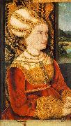 STRIGEL, Bernhard Portrait of Sybilla von Freyberg (born Gossenbrot) er oil painting on canvas